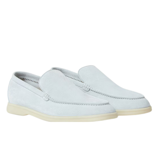 Loro Piana Summer Walk Loafer Suede Niagara Water