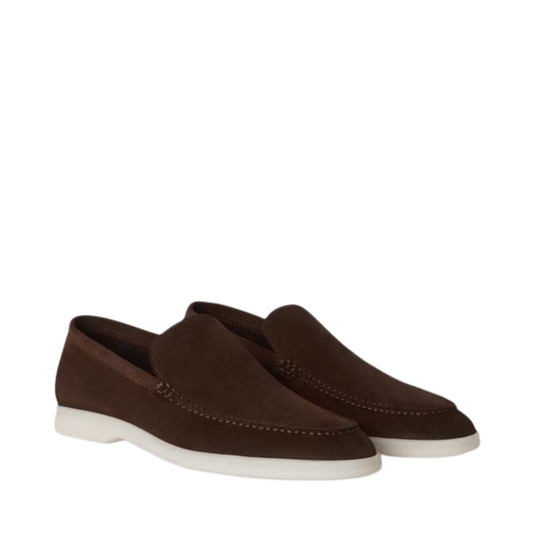 Loro Piana Summer Walk Loafer Suede Chocolate (H026)