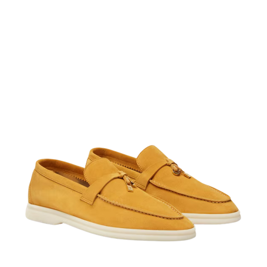 Loro Piana summer charms walk loafers suede Saffron Tea (20F7)
