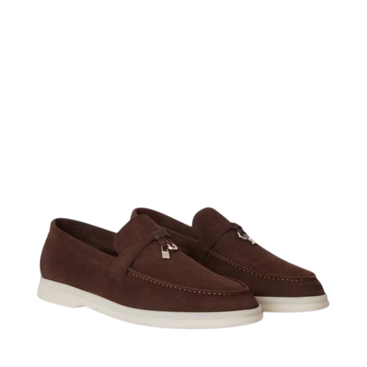 Loro Piana Summer Charms Walk Loafer Chocolate suede (H026)