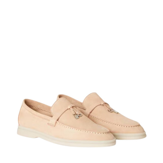 Loro Piana Summer Charms Walk Loafer Pink Sand suede (3873)