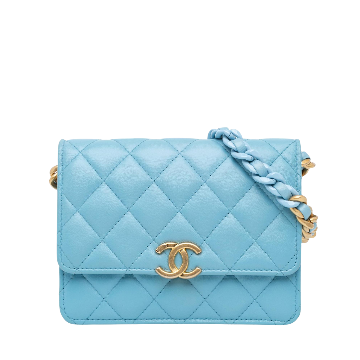 Chanel Quilted Lambskin Candy Chain Wallet Crossbody Bag