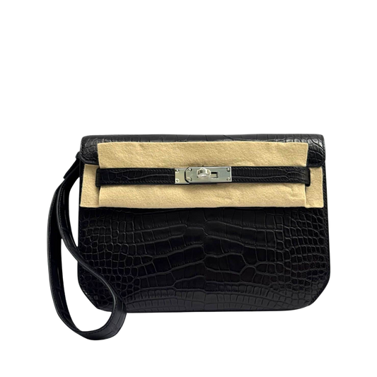 Hermès Kelly Depeches 25 Pouch Matte Crocodile