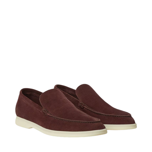 Loro Piana Summer Walk Loafer Suede Very Dark Maroon (Q0B5)