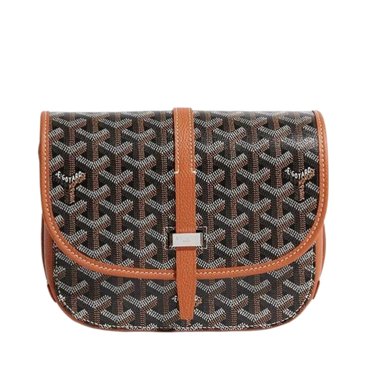 GOYARD BELVEDERE PM BAG "BLACK and TAN
