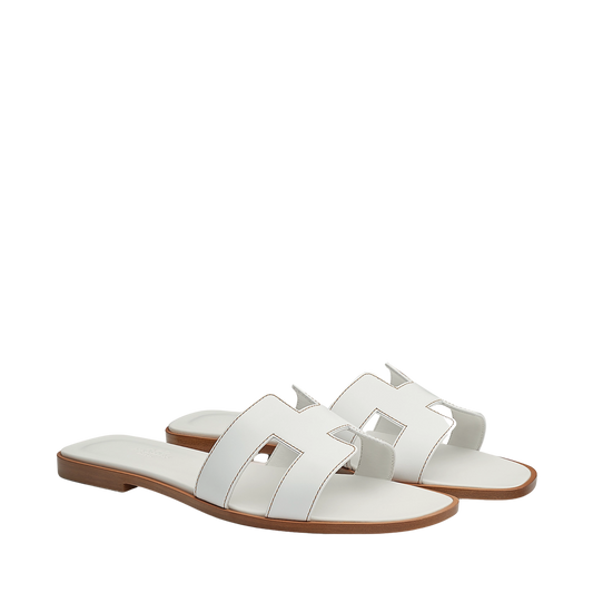 HERMES ORAN SANDAL BLANC