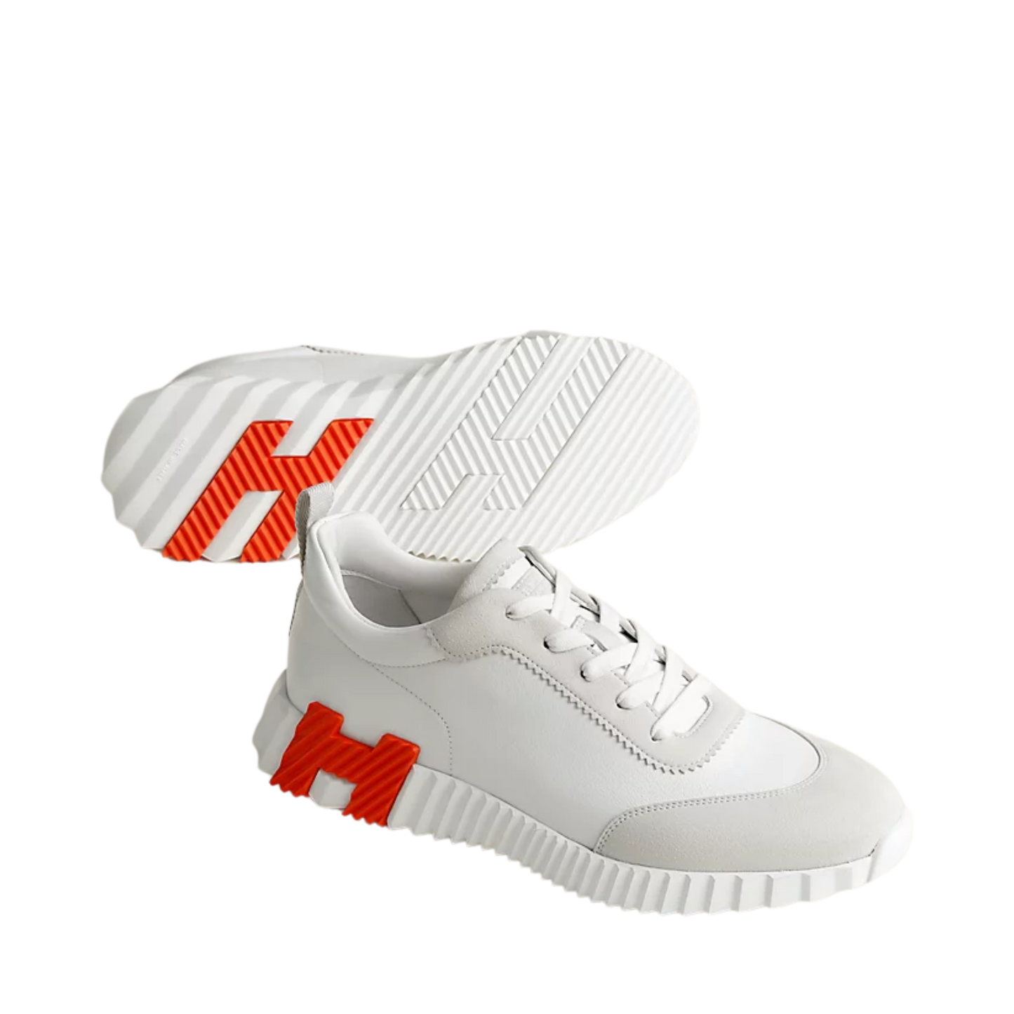 Hermès Bouncing Sneaker Blanc with Orange Detail