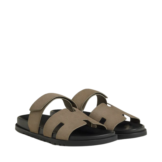 HERMÈS CHYPRE SANDAL ETOUPE "SUEDE"