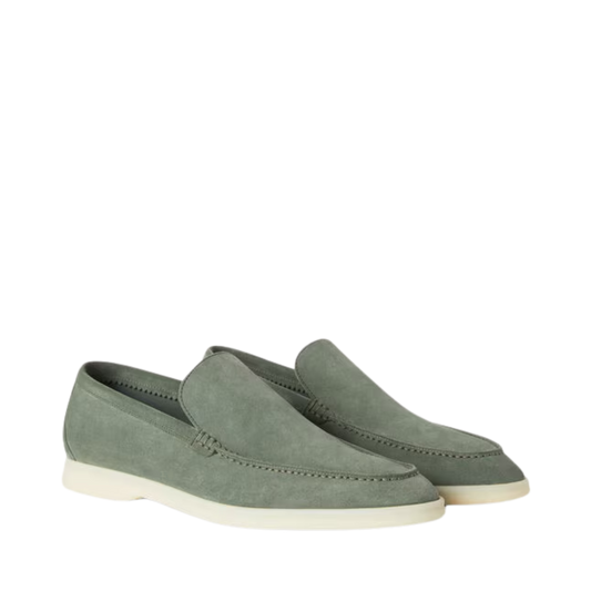 Loro piana summer walk loafer suede frozen fir
