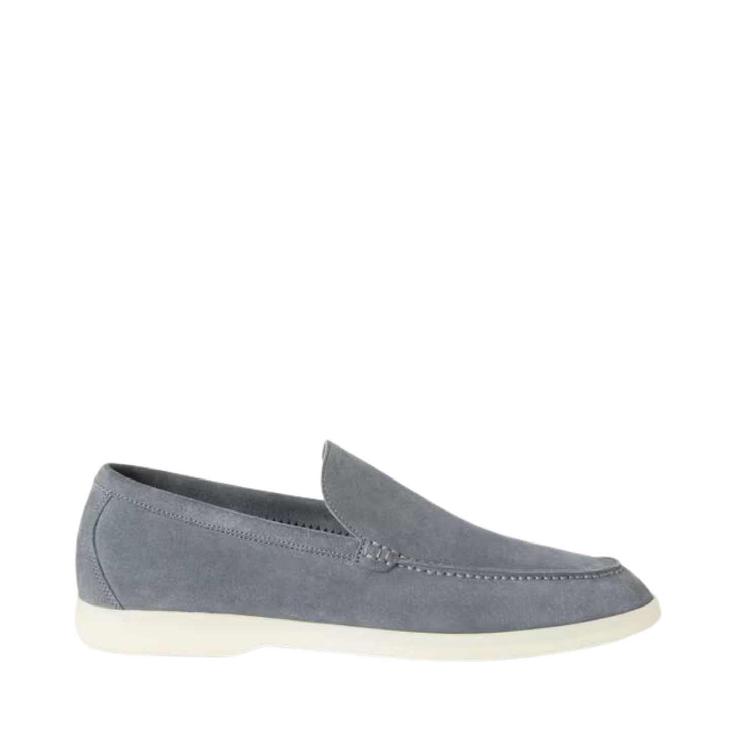 Loro Piana Summer Walk Loafer Suede Gull Gray