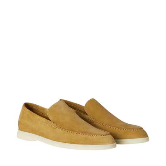 Loro Piana Summer Walk Loafer Suede Dijon Mustard Yellow