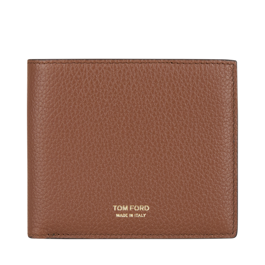 Tom Ford leather bi-fold wallet light brown