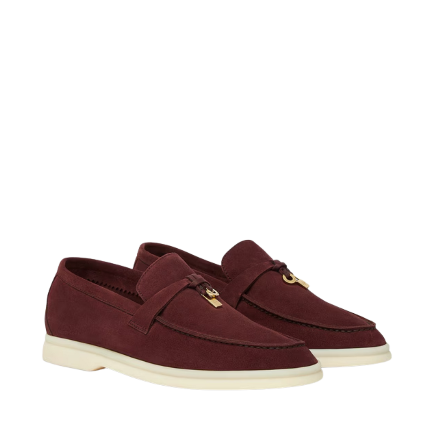 Loro Piana Summer Charms Walk Loafer Suede Oxblood (Q0B2)