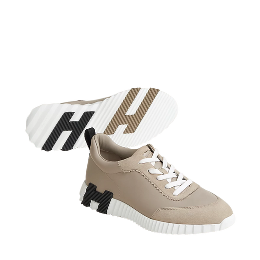 Hermes Bouncing Sneaker Beige Galet with Black
